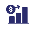 chart going up with dollar sign icon