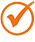 Orange checkmark