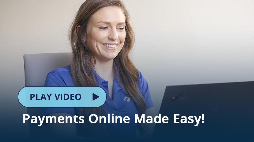 Woman making an easy payment online