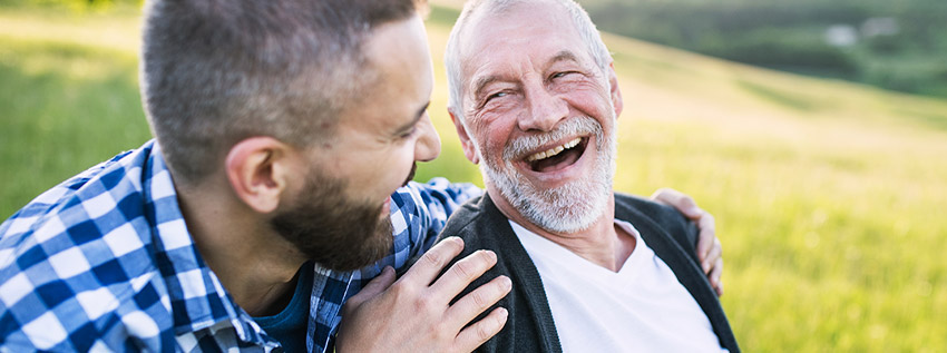 Father and son enjoying time together