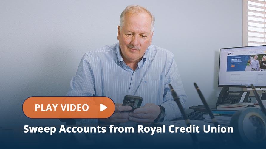 RCU Member working on his phone and sweeps accounts