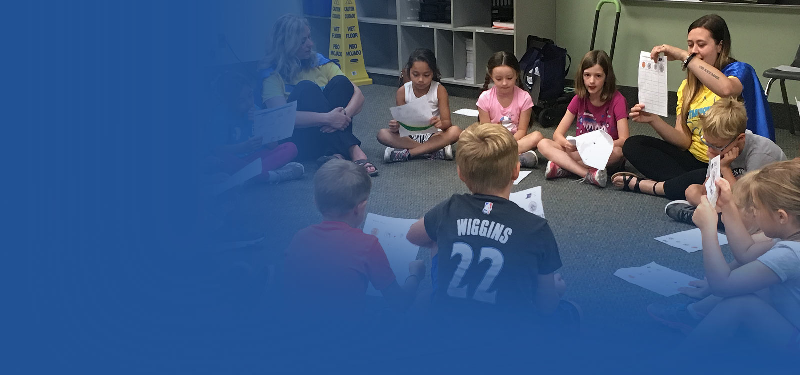 Group of kids getting taught about finances